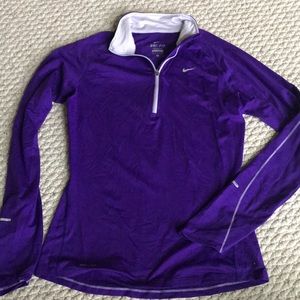 Purple Nike Dri-Fit Quarter Zip